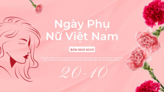 女神节快乐背景海报模板_粉红背景创意越南妇女节活动宣传横幅