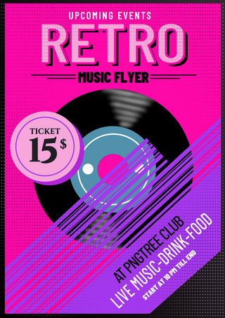 retro music flyer