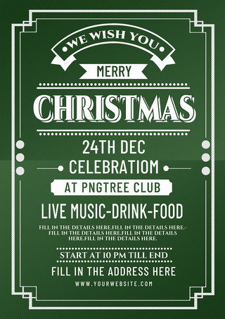 flyer海报模板_christmas celebration flyer chalk style