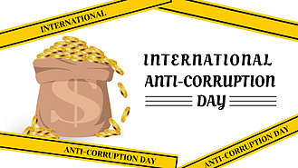 international anti-corruption day creative simple poster