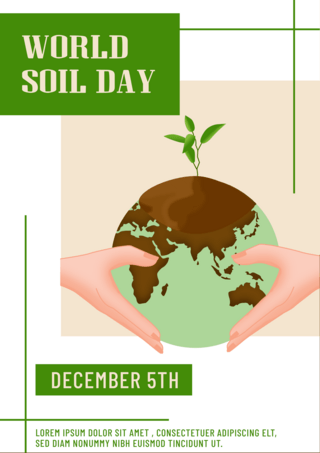 green geometry world soil day poster