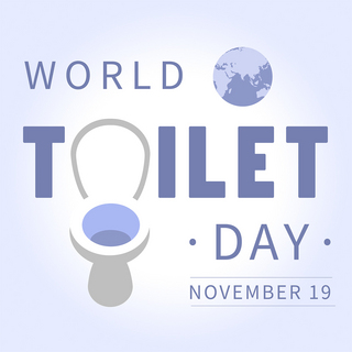 social海报模板_world toilet day purple creative social media template