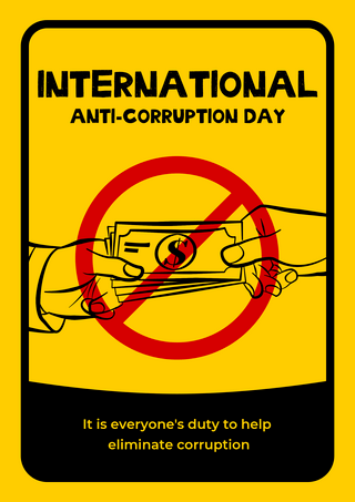 international anti-corruption day creative banner