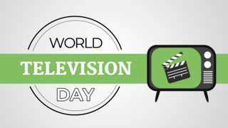 world television day grey banner