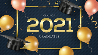 时尚个性2021毕业典礼宣传横幅