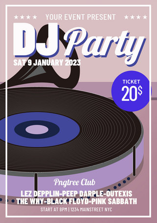 dj party flyer poster