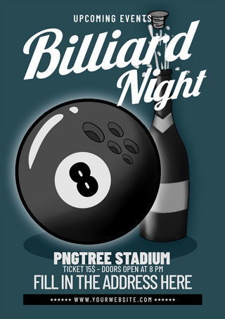 billiard night flyer