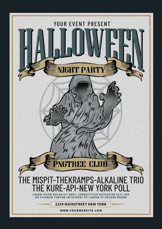 halloween party vintage flyer