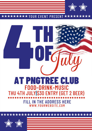 4th of july flyer template