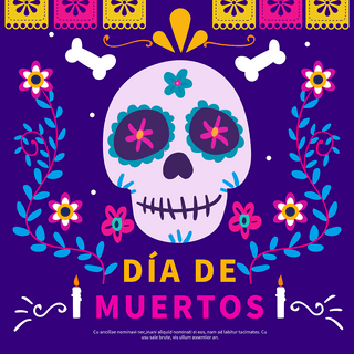 pattern skull mexico day of the dead social media