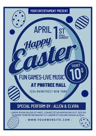 happy easter flyer