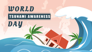 DAY地球海报模板_world tsunami awareness day creative banner