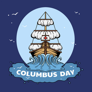 columbus day cartoon and fun social media post