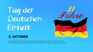 german unity day banner design template