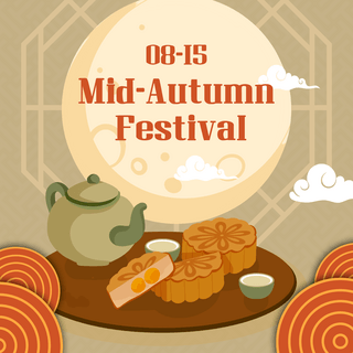 festival海报模板_mid-autumn festival social media post