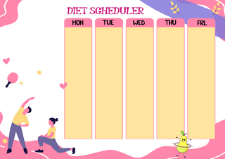 减肥饮食时间计划模板