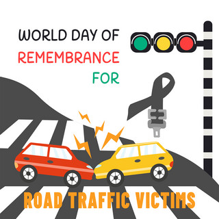 car？海报模板_world day of remembrance for road traffic victims creative car social media post