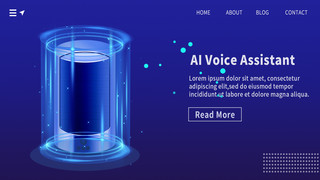 音频组件海报模板_智能语音协助登陆页面