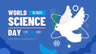 poster海报模板_world science day for peace and development poster