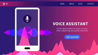 音频组件海报模板_智能语音登陆页面