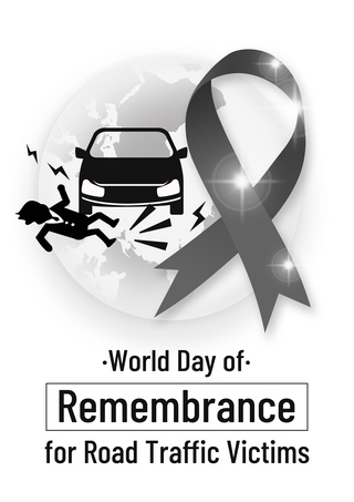 car？海报模板_world day of remembrance for road traffic victims black high end banner
