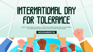 world international day of tolerance banner