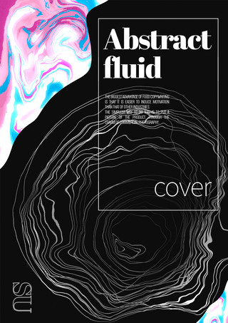 抽象液体海报模板_抽象封面趋势多彩模板