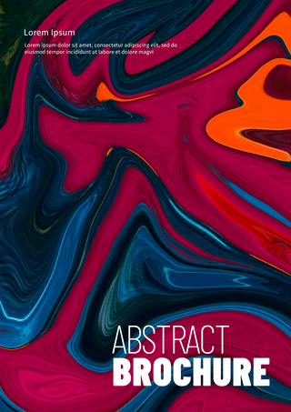 颜料液体海报模板_红色抽象亚克力颜料封面