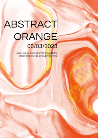 抽象液体海报模板_流动抽象多彩颜料现代传单