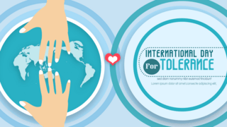 国际宽容日海报海报模板_international day of tolerance banner hands