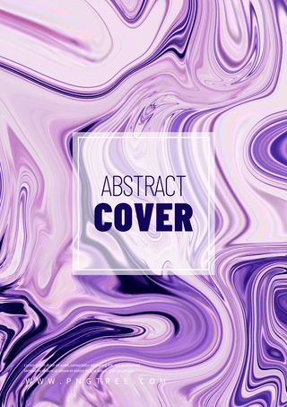 颜料液体海报模板_紫色抽象亚克力颜料封面