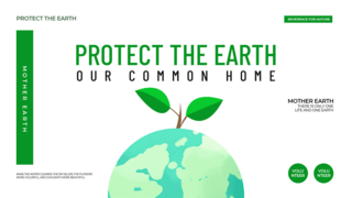 白色背景创意地球保护宣传横幅模板