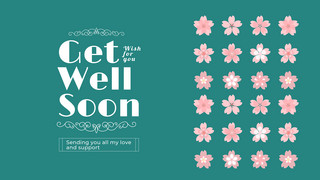 你笑起来真好看海报模板_祝福健康花朵模板