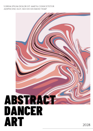 抽象液体海报模板_艺术抽象亚克力颜料