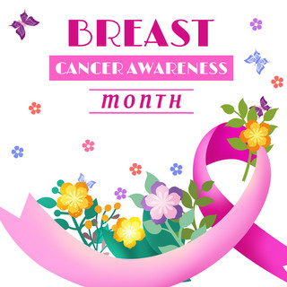 breast cancer awareness month creative contracted social media post