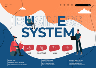 网页设计宣传页海报模板_商贸系统企业员工落地页模板