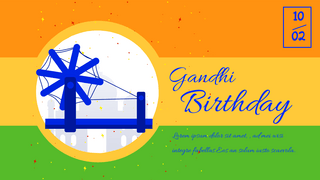 birthday海报模板_india mahatma gandhi birthday web page poster