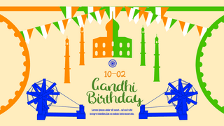 india mahatma gandhi birthday web page poster