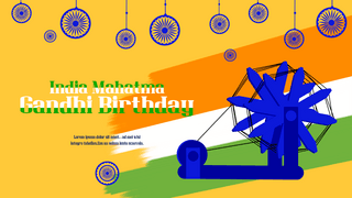 india mahatma gandhi birthday web page poster