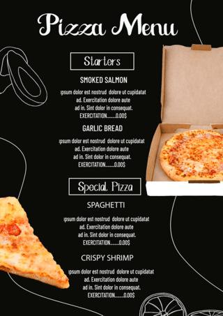 经典披萨菜单宣传模板