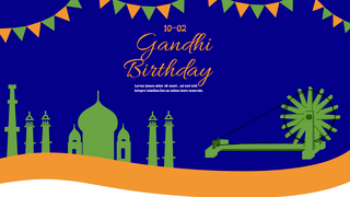 india mahatma gandhi birthday web page poster