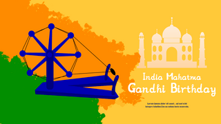 india mahatma gandhi birthday web page poster