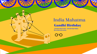 india mahatma gandhi birthday web page poster