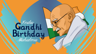 india mahatma gandhi birthday web page poster