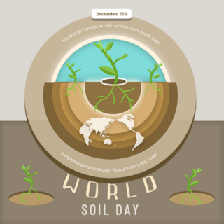 土壤豆子海报模板_multiple soils on world soil day