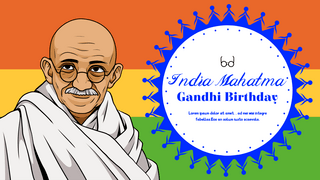 india mahatma gandhi birthday web page poster