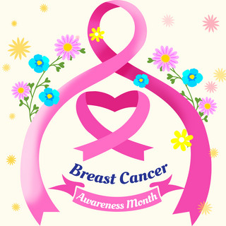 media海报模板_breast cancer awareness month social media post