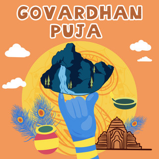 govardhan puja creative contracted social media post