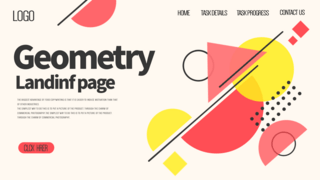 彩色几何商务落地页模板