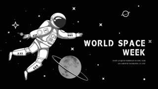 world海报模板_world space week line posters